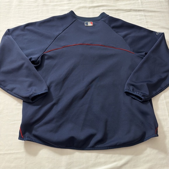 Majestic White Sox Therma Base Pullover Sweatshirt Men's XL Blue Red Spring Trai - Picture 10 of 16